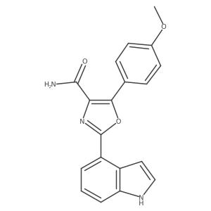 2-(1h-Indol-4-yl)-5-(4-methoxyphenyl)oxazole-4-carboxamide Structure