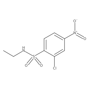 2-chloro-N-ethyl-4-nitrobenzene-1-sulfonamide结构式