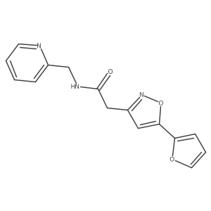 2-(5-(furan-2-yl)isoxazol-3-yl)-N-(pyridin-2-ylmethyl)acetamide结构式