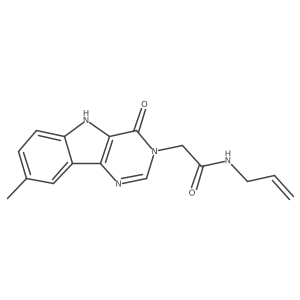 C=CCNC(=O)Cn1cnc2c([nH]c3ccc(C)cc32)c1=O结构式