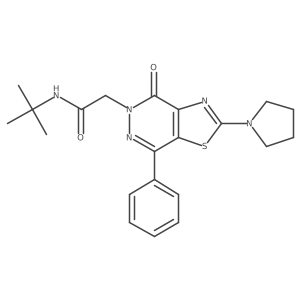 N-(tert-butyl)-2-(4-oxo-7-phenyl-2-(pyrrolidin-1-yl)thiazolo[4,5-d]pyridazin-5(4H)-yl)acetamide Structure