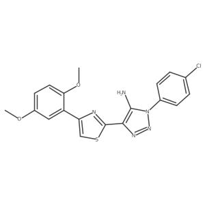 1-(4-chlorophenyl)-4-[4-(2,5-dimethoxyphenyl)-1,3-thiazol-2-yl]-1H-1,2,3-triazol-5-amine Structure