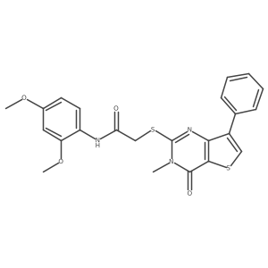 N-(2,4-dimethoxyphenyl)-2-[(3-methyl-4-oxo-7-phenyl-3,4-dihydrothieno[3,2-d]pyrimidin-2-yl)thio]acetamide Structure