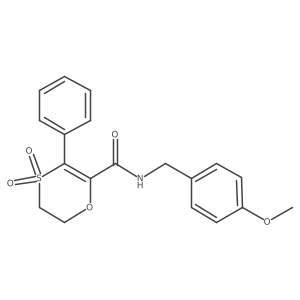 N-(4-methoxybenzyl)-3-phenyl-5,6-dihydro-1,4-oxathiine-2-carboxamide 4,4-dioxide Structure