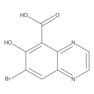 7-Bromo-6-hydroxy-5-quinoxalinecarboxylic acid结构式