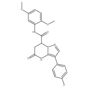 N-(2,5-dimethoxyphenyl)-3-(4-fluorophenyl)-5-oxo-4,5,6,7-tetrahydropyrazolo[1,5-a]pyrimidine-7-carboxamide结构式