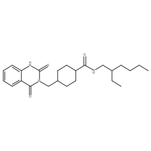 N-(2-ethylhexyl)-4-((4-oxo-2-thioxo-1,2-dihydroquinazolin-3(4H)-yl)methyl)cyclohexanecarboxamide Structure