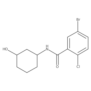 5-bromo-2-chloro-N-(3-hydroxycyclohexyl)benzamide Structure