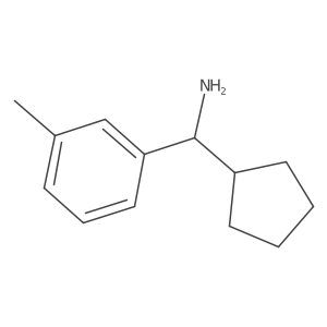Cyclopentyl(3-methylphenyl)methanamine结构式