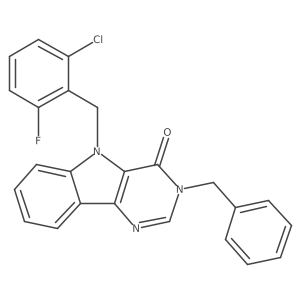 3-benzyl-5-(2-chloro-6-fluorobenzyl)-3H-pyrimido[5,4-b]indol-4(5H)-one Structure