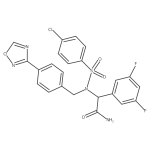 (I+/-S)-I+/--[[(4-Chlorophenyl)sulfonyl][[4-(1,2,4-oxadiazol-3-yl)phenyl]methyl]amino]-3,5-difluorobenzeneacetamide Structure