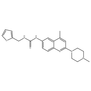 1-[4-Methyl-2-(4-methylpiperazin-1-yl)quinolin-6-yl]-3-[(thiophen-2-yl)methyl]urea Structure