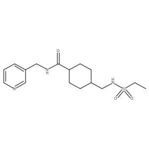 4-(ethylsulfonamidomethyl)-N-(pyridin-3-ylmethyl)cyclohexanecarboxamide结构式
