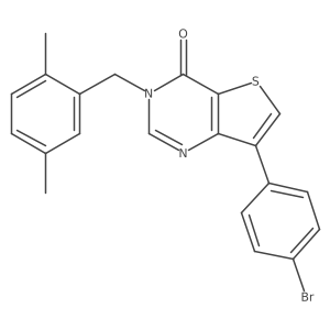7-(4-bromophenyl)-3-(2,5-dimethylbenzyl)thieno[3,2-d]pyrimidin-4(3H)-one结构式
