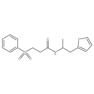 3-(phenylsulfonyl)-N-(1-(thiophen-2-yl)propan-2-yl)propanamide Structure