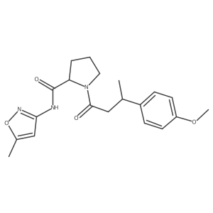 (2S)-1-[3-(4-Methoxyphenyl)-1-oxobutyl]-N-(5-methyl-3-isoxazolyl)-2-pyrrolidinecarboxamide结构式