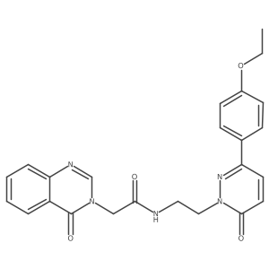 N-(2-(3-(4-ethoxyphenyl)-6-oxopyridazin-1(6H)-yl)ethyl)-2-(4-oxoquinazolin-3(4H)-yl)acetamide结构式
