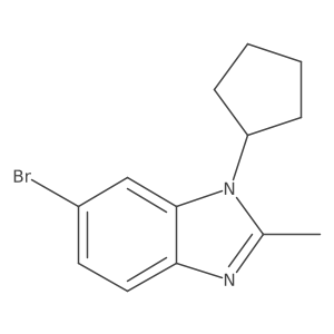6-Bromo-1-cyclopentyl-2-methyl-1H-benzoimidazole Structure