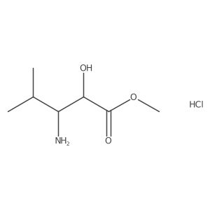Methyl 3-amino-2-hydroxy-4-methylpentanoate hydrochloride结构式