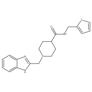 1-((1H-benzo[d]imidazol-2-yl)methyl)-N-(thiophen-2-ylmethyl)piperidine-4-carboxamide Structure