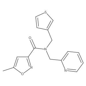 5-methyl-N-(pyridin-2-ylmethyl)-N-(thiophen-3-ylmethyl)isoxazole-3-carboxamide结构式