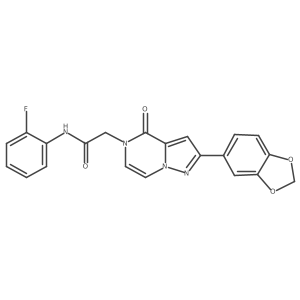 2-[2-(1,3-benzodioxol-5-yl)-4-oxopyrazolo[1,5-a]pyrazin-5(4H)-yl]-N-(2-fluorophenyl)acetamide Structure
