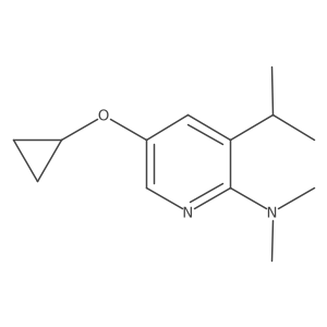 5-Cyclopropoxy-3-isopropyl-N,N-dimethylpyridin-2-amine结构式