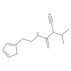 2-Cyano-3-methyl-N-[2-(2-thienyl)ethyl]butanamide Structure