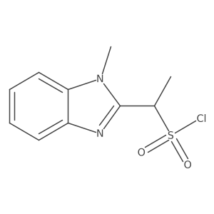 1-(1-methyl-1H-1,3-benzodiazol-2-yl)ethane-1-sulfonyl chloride Structure