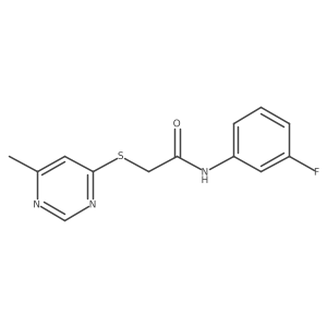 N-(3-fluorophenyl)-2-((6-methylpyrimidin-4-yl)thio)acetamide结构式