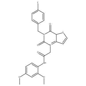 N-(2,4-dimethoxyphenyl)-2-{3-[(4-fluorophenyl)methyl]-2,4-dioxo-1H,2H,3H,4H-thieno[3,2-d]pyrimidin-1-yl}acetamide结构式