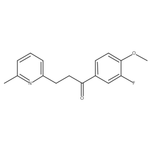 1-(3-Fluoro-4-methoxyphenyl)-3-(6-methylpyridin-2-yl)propan-1-one结构式