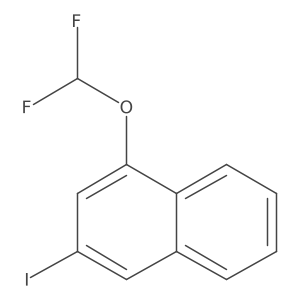 1-(Difluoromethoxy)-3-iodonaphthalene结构式