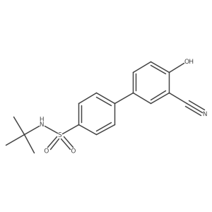 4-(4-t-Butylsulfamoylphenyl)-2-cyanophenol结构式