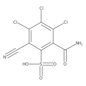 2-Carbamoyl-3,4,5-trichloro-6-cyanobenzenesulfonic acid Structure