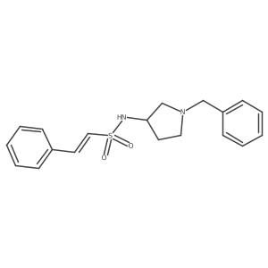 (E)-N-(1-benzylpyrrolidin-3-yl)-2-phenylethenesulfonamide结构式
