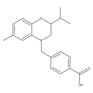 Benzoic acid, 4-[[2,3-dihydro-6-methyl-2-(1-methylethyl)-4H-1,4-benzoxazin-4-yl]methyl]-结构式