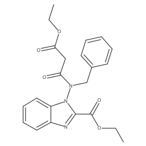 ethyl 1-[benzyl(3-ethoxy-3-oxopropanoyl)amino]-1H-benzimidazole-2-carboxylate结构式