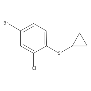 4-Bromo-2-chloro-1-(cyclopropylsulfanyl)benzene Structure