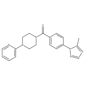[4-(5-methyl-1H-tetrazol-1-yl)phenyl][4-(pyridin-2-yl)piperazin-1-yl]methanone结构式