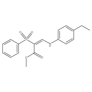 methyl (2Z)-3-[(4-ethylphenyl)amino]-2-(phenylsulfonyl)acrylate结构式