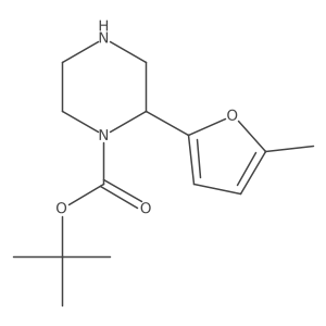 Tert-butyl 2-(5-methylfuran-2-yl)piperazine-1-carboxylate结构式