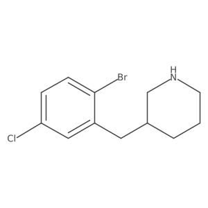 3-[(2-Bromo-5-chlorophenyl)methyl]piperidine结构式