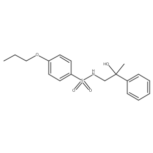 N-(2-hydroxy-2-phenylpropyl)-4-propoxybenzenesulfonamide结构式