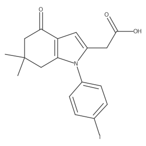 2-(1-(4-Iodophenyl)-6,6-dimethyl-4-oxo-4,5,6,7-tetrahydro-1H-indol-2-yl)acetic acid Structure
