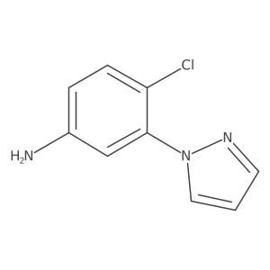 4-Chloro-3-(1H-pyrazol-1-yl)aniline结构式