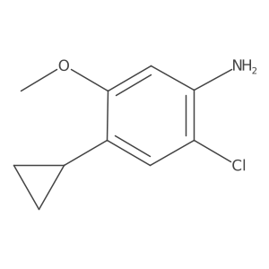 2-Chloro-4-cyclopropyl-5-methoxybenzenamine Structure