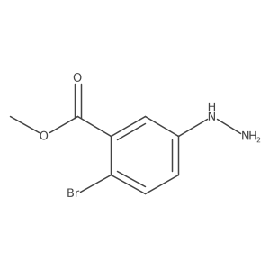 Methyl 2-bromo-5-hydrazinylbenzoate结构式