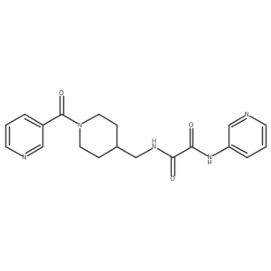 N1-((1-nicotinoylpiperidin-4-yl)methyl)-N2-(pyridin-3-yl)oxalamide结构式