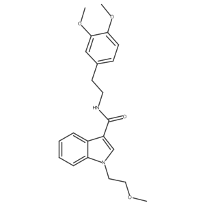 N-(3,4-dimethoxyphenethyl)-1-(2-methoxyethyl)-1H-indole-3-carboxamide结构式